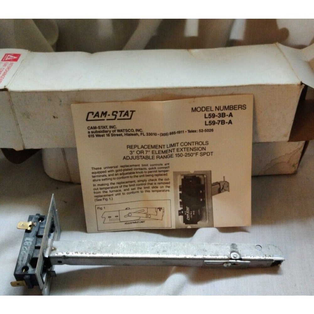 Johnstone CAM-STAT 7" Element Limit Control ~ Part # L36-139